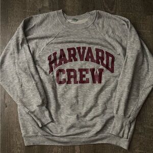 Vintage Harvard Crew Thin Gray Sweatshiry